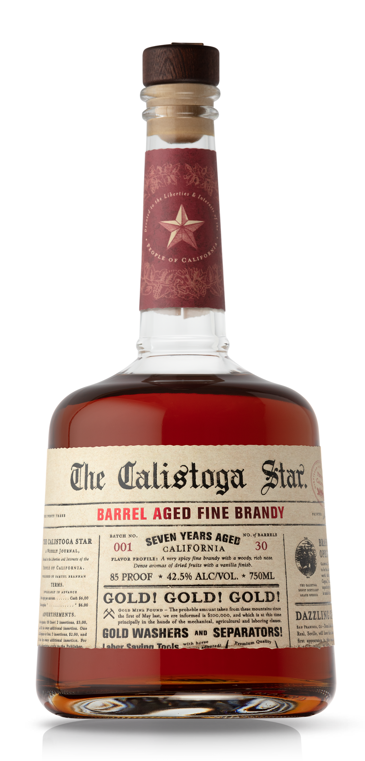 Calistoga Star Barrel-Aged Fine Brandy