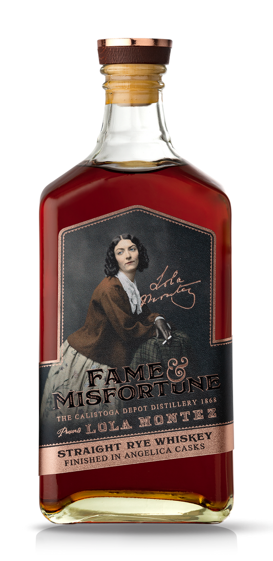 Fame & Misfortune Straight Rye Whiskey Finished in Angelica Casks by the Calistoga Depot Spirits