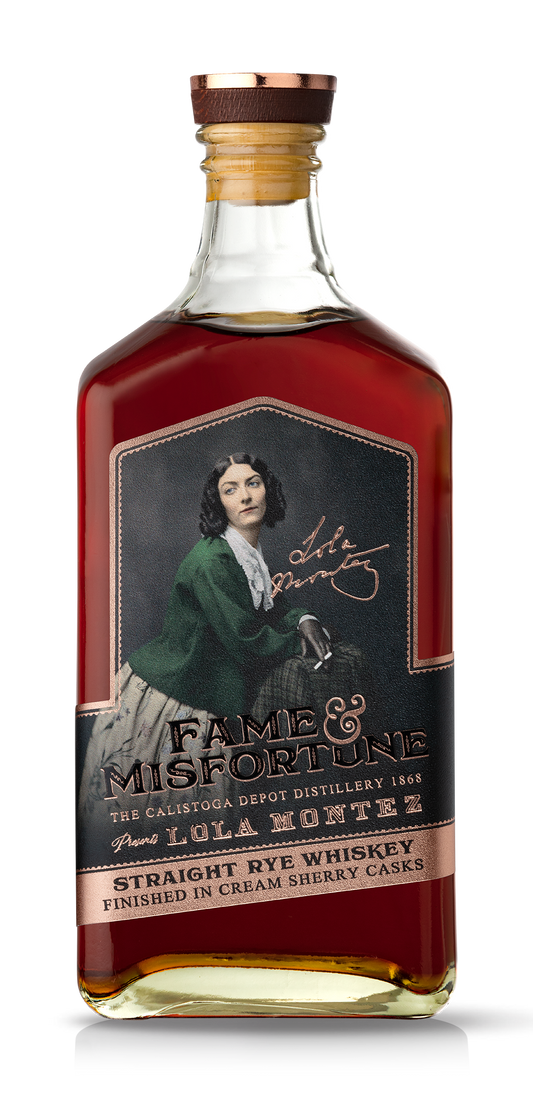 Fame & Misfortune Straight Rye Whiskey Finished in Cream Sherry Casks by the Calistoga Depot Spirits